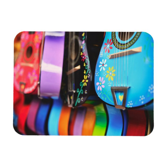 Bright Festive Musical Guitars Magnet (Horizontal)