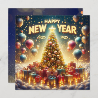 Bright & Festive New Year 2025 Holiday Card