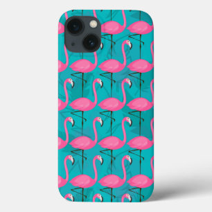 Bright Flamingo Pattern iPhone 13 Case