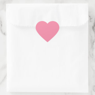 Bright Flamingo Pink Heart Sticker