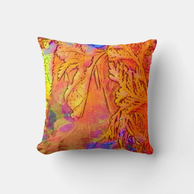 Bright Flora Throw Pillow (Front)