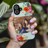 Bright Floral and Dots Custom Photo