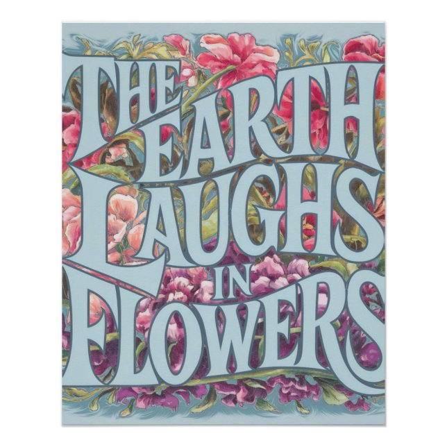 Bright Floral Art Modern Home Decor (Front)