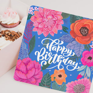 Bright Floral Birthday greeting card