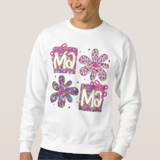 Bright Floral Boho Mama Graphic Art Sweatshirt