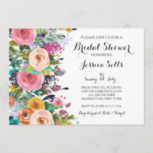 Bright Floral Bridal shower Invitation