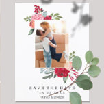 Bright Floral Custom Photo Wedding Save The Date Announcement Postcard<br><div class="desc">Bright Floral Custom Photo Wedding Save The Date Announcement Postcard.</div>