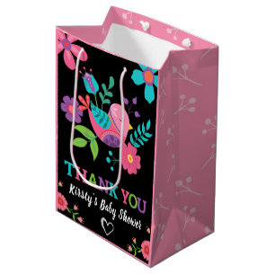 Bright Floral Mexican Fiesta Baby Shower Medium Gift Bag