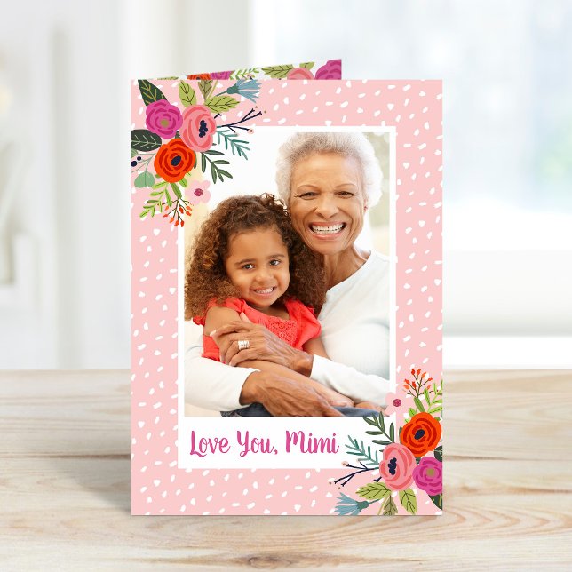 Bright Floral Mother's Day Photo Card for Grandma (Creator Uploaded)