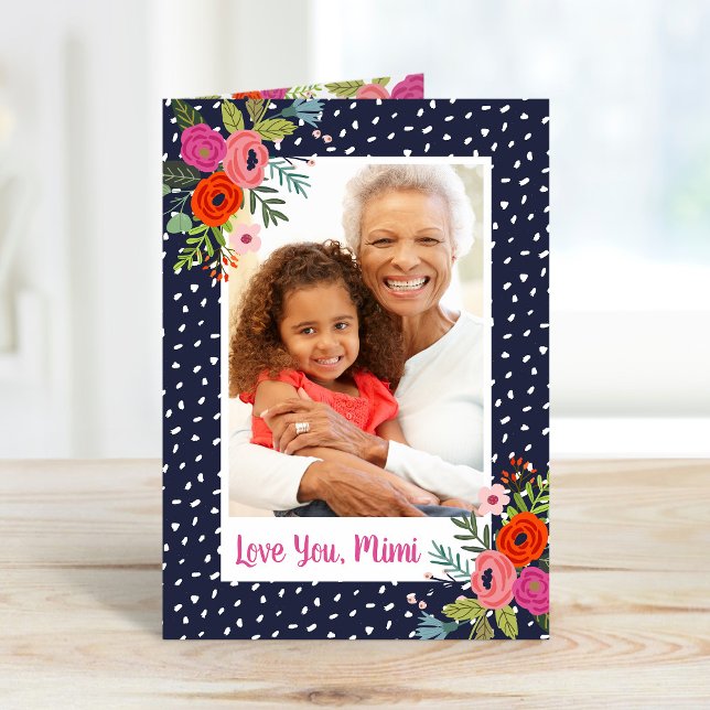 Bright Floral Mother's Day Photo Card for Grandma (Creator Uploaded)