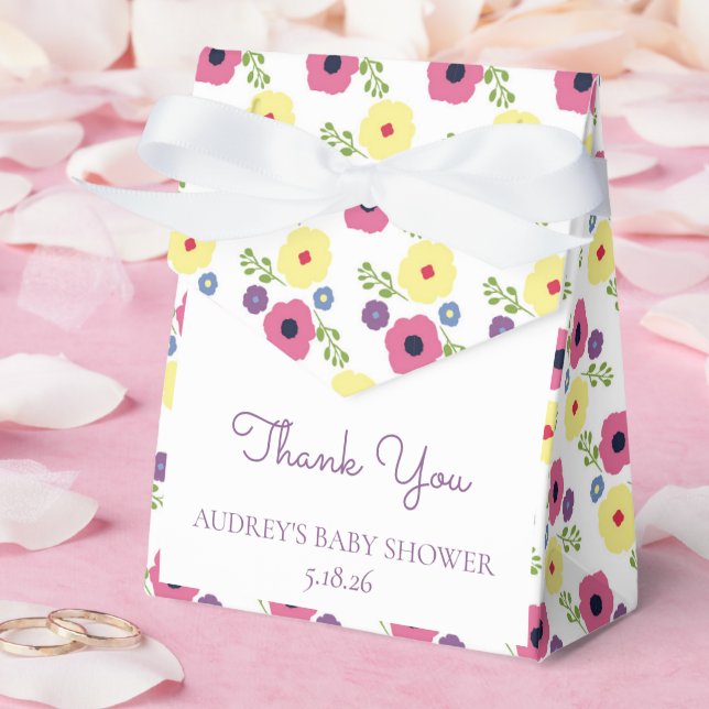 Bright Floral Party Favour Box (Wedding)