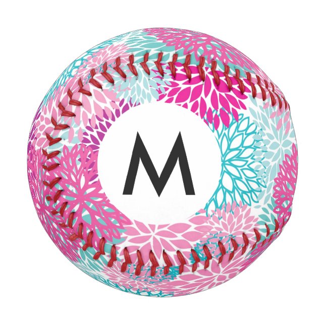 Bright Floral pattern 2 Baseball (Front Left)