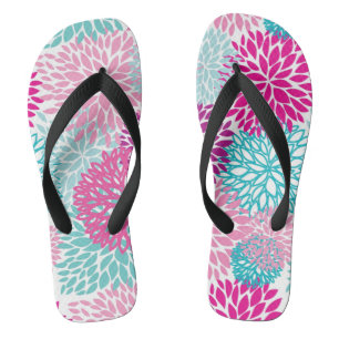 Bright Floral pattern 2 Jandals
