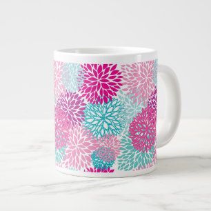 Bright Floral pattern 2 Large Coffee Mug