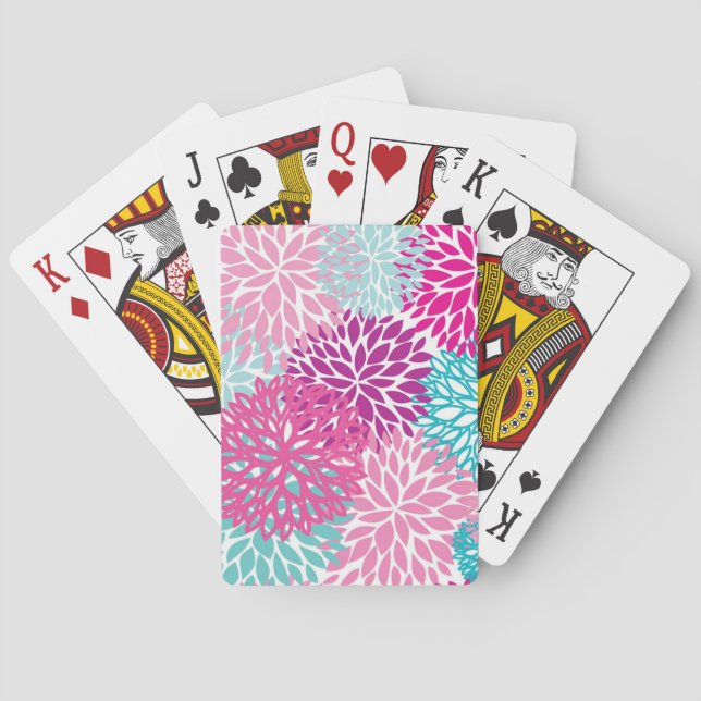 Bright Floral pattern 2 Playing Cards (Back)