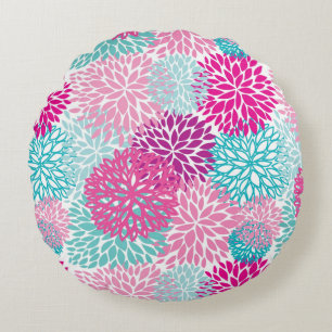 Bright Floral pattern 2 Round Cushion