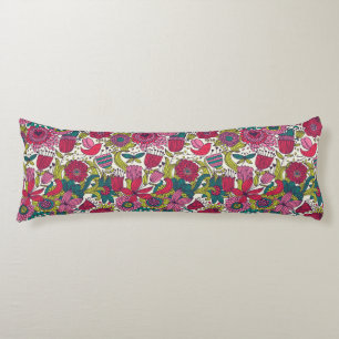 Bright floral pattern body cushion