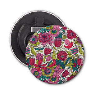 Bright floral pattern bottle opener