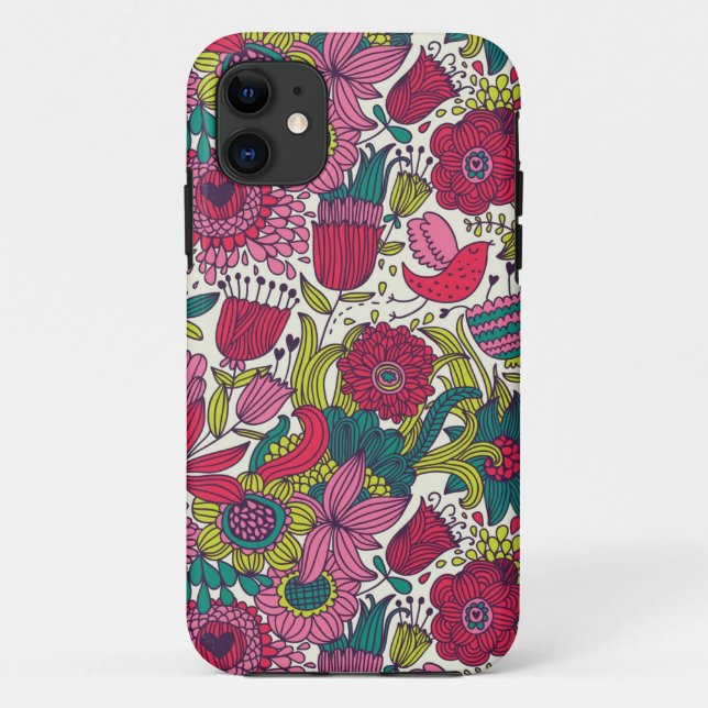 Bright floral pattern Case-Mate iPhone case (Back)