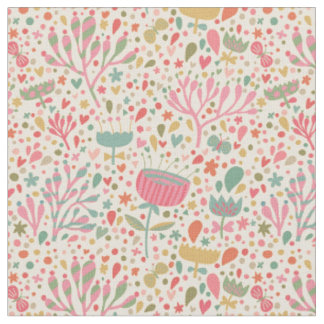 Bright floral pattern fabric
