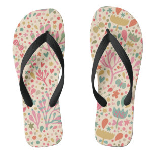 Bright floral pattern jandals
