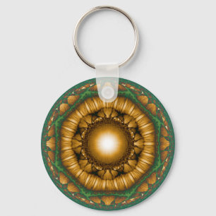 Bright floral pattern key ring