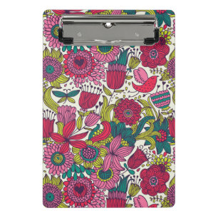 Bright floral pattern mini clipboard
