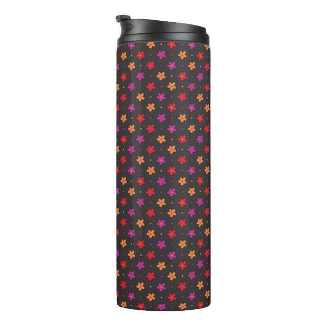 Bright floral pops of colour floral thermal tumbler (Rotated Right)