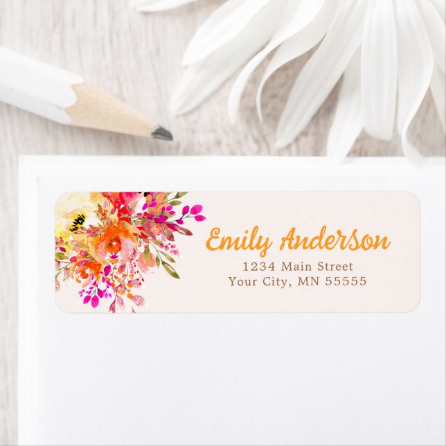 Bright Floral Return Address (Insitu)