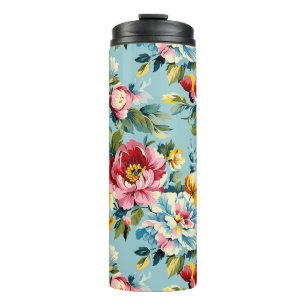 Bright Floral Thermal Tumbler