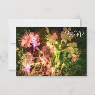Bright Floral Wedding Reception RSVP Invitation