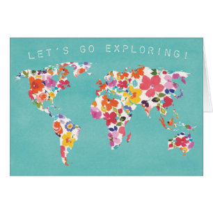 Bright Floral World Teal