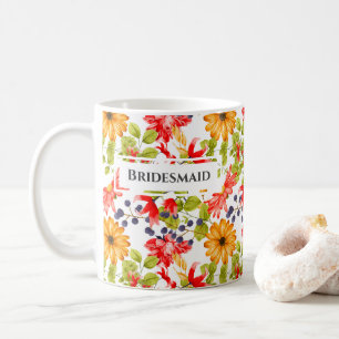 Bright Florals Bridesmaid Mug