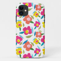 Bright Florals on White