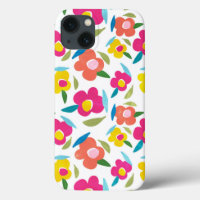 Bright Florals on White