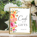 Bright Flower Citrus Slice Bridal Cards and Gifts Poster<br><div class="desc">For further customisation,  please click the "Personalise this template",  then "Edit using Design Tool". Stylish editable easy to use wedding templates,  more items available in the store (invitations,  rsvp,  thank you cards,  stationery & decor). If you need help or matching items,  please contact me.</div>