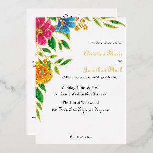Bright Flower Spring Summer Wedding QR code