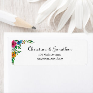 Bright Flower Spring Summer Wedding Return Address