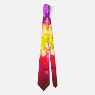 Bright Flowers Abstract Tie
