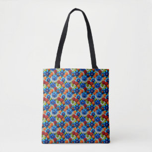 Bright Flowers and Pearls Tote Bag