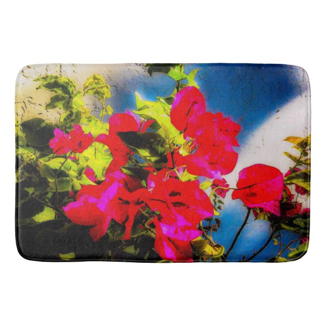 Bright Flowers Bath Mat (Front)