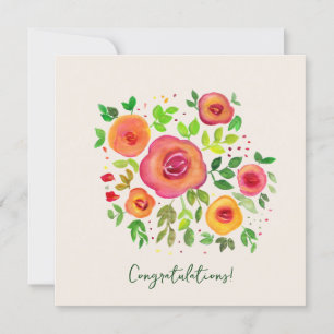 Bright Flowers Floral Bouquet Congratulations