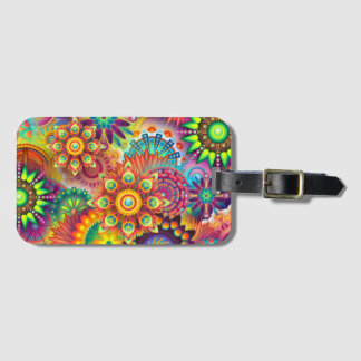 Bright Flowers Luggage Tag