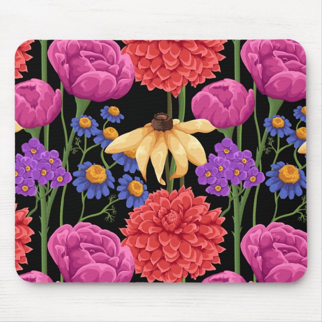 Bright Flowers Mouse Pad (Front)