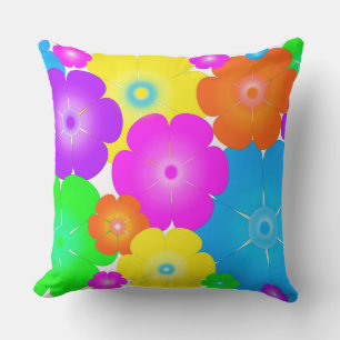 Bright Flowers Outdoor Cushion