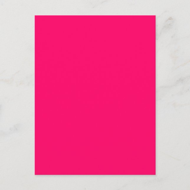 Bright Fluorescent Hot Pink Neon Postcard (Front)