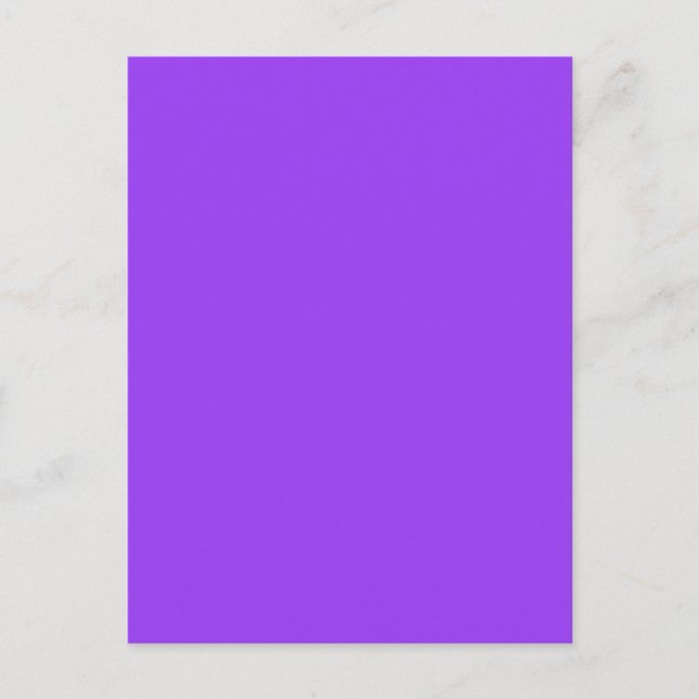 Bright Fluorescent Neon Purple Postcard (Front)