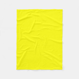 Bright Fluorescent Neon Yellow Fleece Blanket