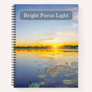 Bright Focus Light Lily Pad Sunrise  Notebook