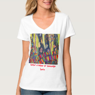 bright forest watercolour fun whimsical colourful T-Shirt